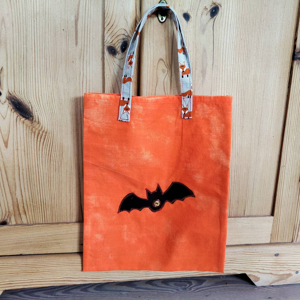 Halloweentasche 2 von Sack & Co Halloween mit Fledermaus